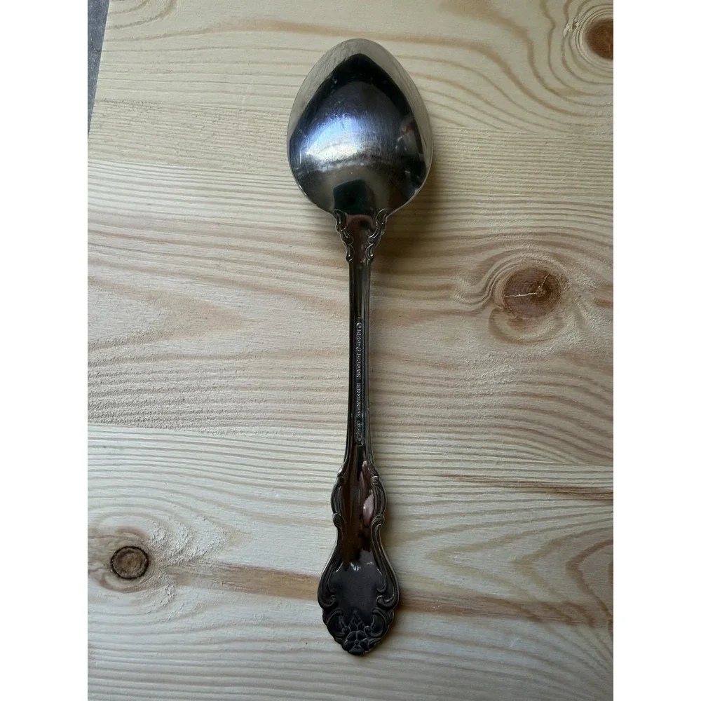 Reed & Barton HIGHGROVE Silverware 18/10 Stainless Serving‎ Spoon DISCONTINUED